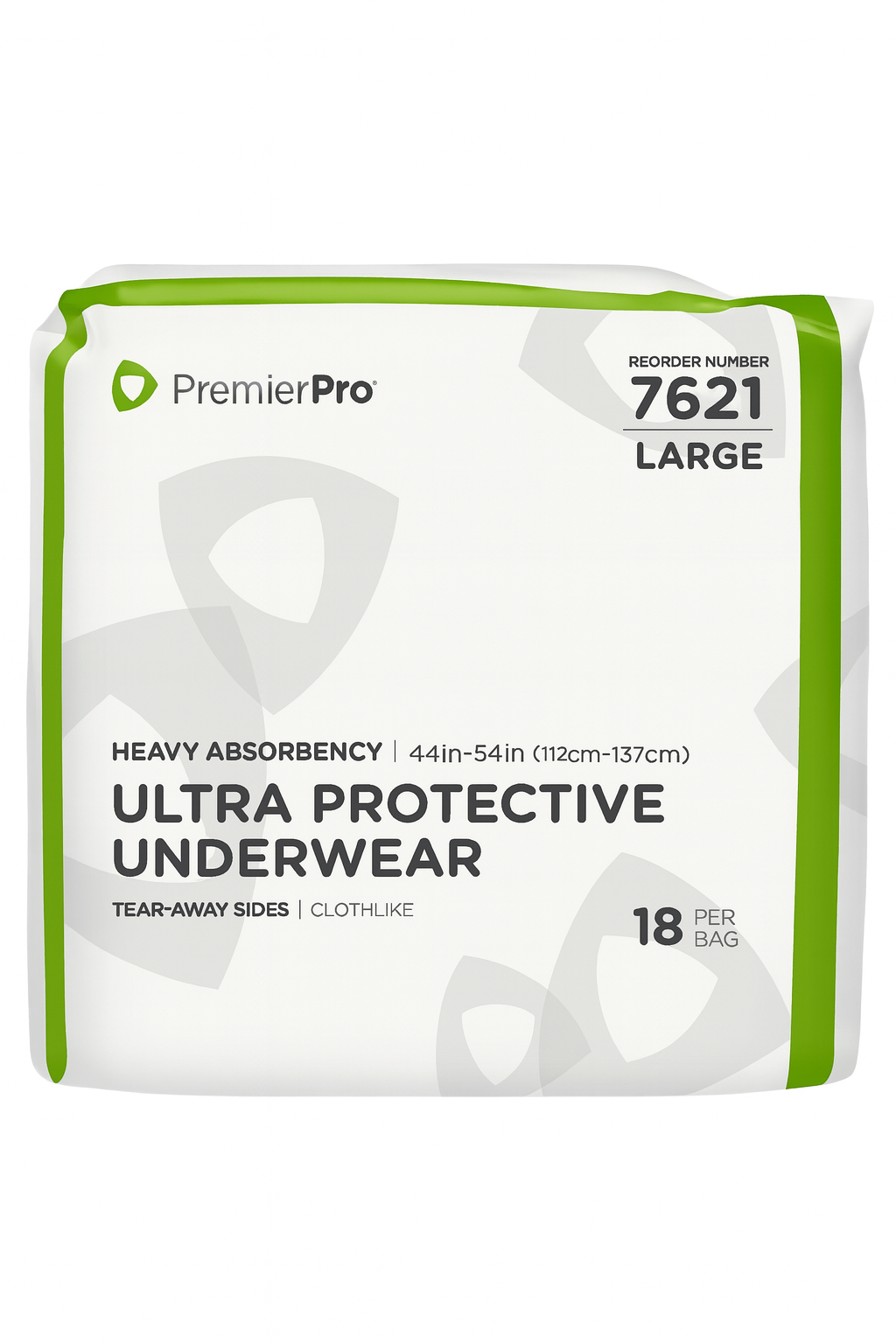 PremierPro 7621 Ultra Protective Underwear Large – 18 unidades (Heavy Absorbency)