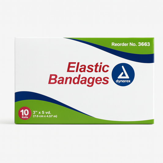 Dynarex Conforming Stretch Gauze Bandage – 3″ x 5 yds, No Estéril –