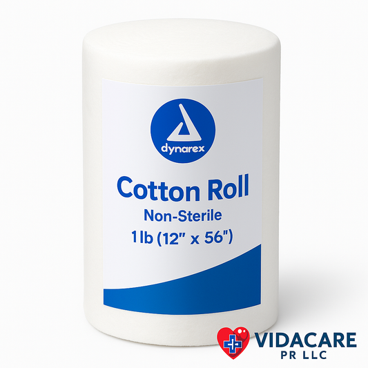 Dynarex Cotton Roll – No estéril, 1 lb (12″ x 56″) – Enrollable