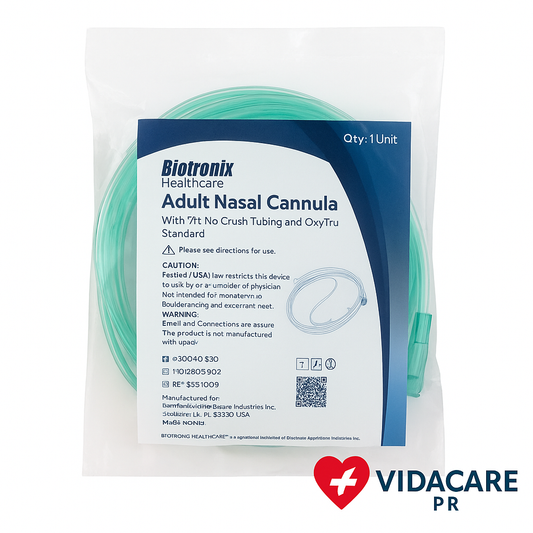 🏷️ Cánula Nasal Adulto Biotronix – 7 pies, Conector OxyTru Estándar