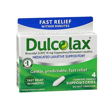 Dulcolax Supositorios – 4 unidades, Alivio Rápido