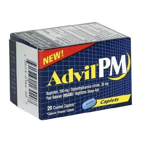 Advil PM Caplets – 20 unidades (Alivio Nocturno y Analgésico)