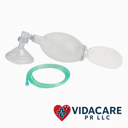 Resucitador Manual Dynarex Resp‑O₂ (BVM) – Infante con Bolsa de Reservorio y Tubo