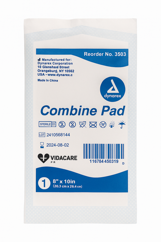 Dynarex Combine Pad 8” x 10” - Almohadilla Estéril Absorbente