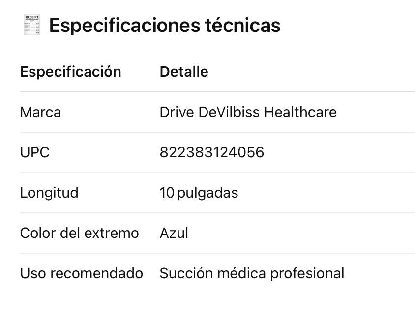 Drive Suction Tubing 10” – Extremo Azul (Unidad)