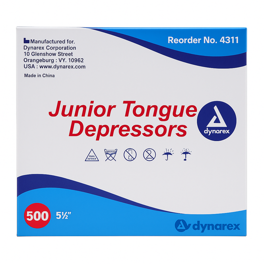 Depresores de Lengua Junior Dynarex 5½” – Caja de 500 unidades