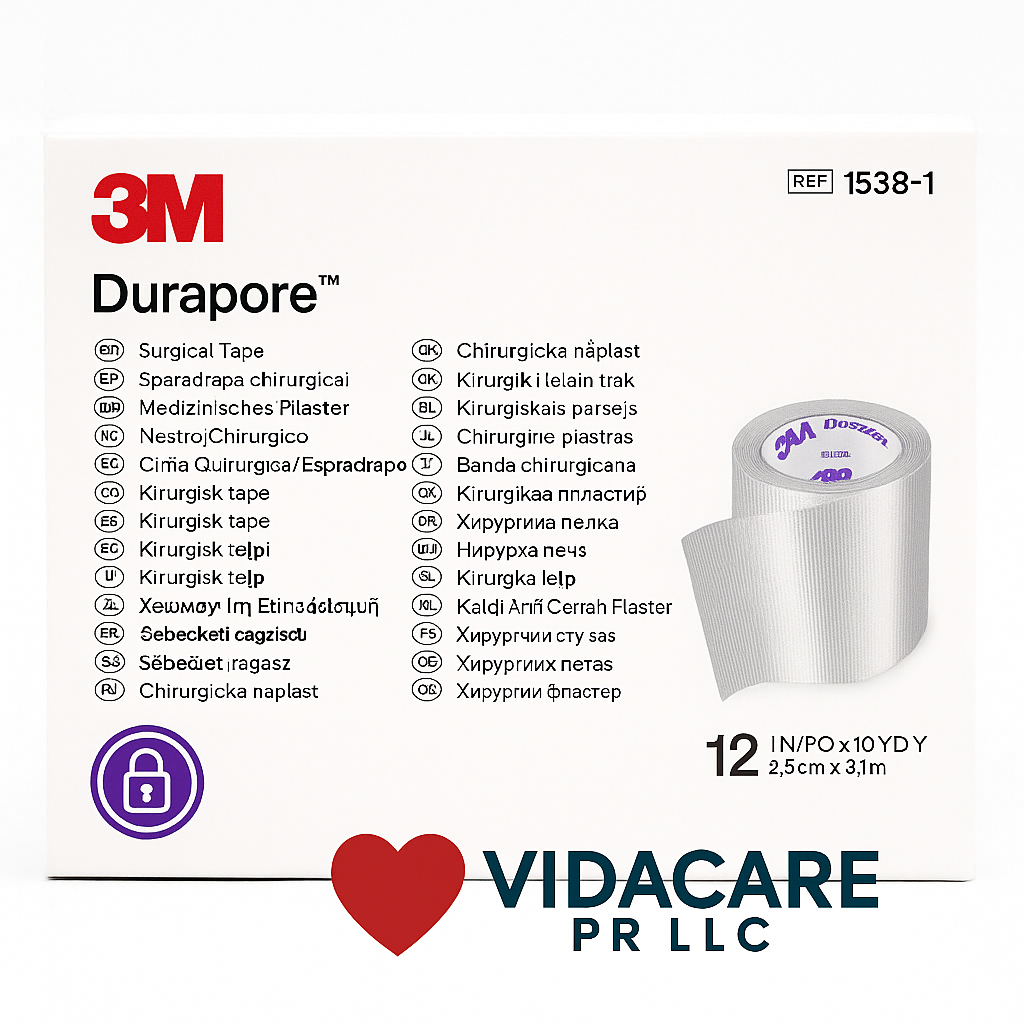 🏷️ 3M Durapore™ Cinta Quirúrgica – 2.5 cm x 9.1 m (1” x 10 yds)