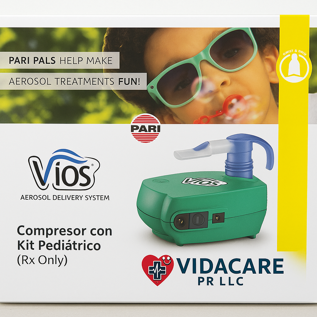 Nebulizador Pediátrico Pari VIOS LC Sprint – Compresor con Kit Infantil