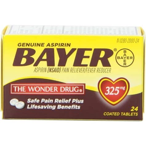Bayer Genuine Aspirin 325 mg – 24 tabletas recubiertas