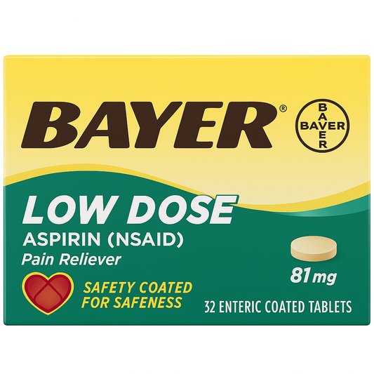 Bayer Low Dose Aspirin 81 mg – 32 tabletas recubiertas