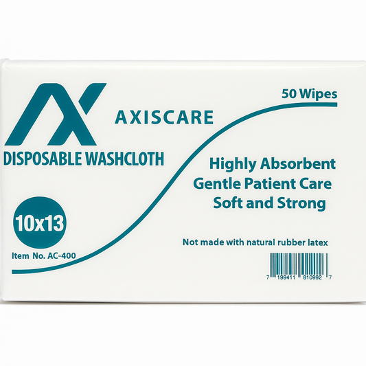 Toallas Desechables AXISCARE 10x13” – Paquete de 50