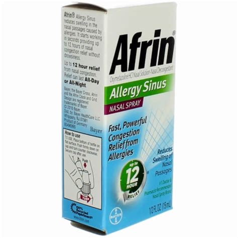 Afrin Allergy Sinus Spray – 15 mL (0.5 fl oz)