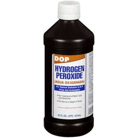 Agua Oxigenada 3 % – 16 oz (473 mL) — Antiséptico Tópico