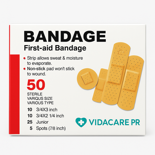 Bandas Adhesivas Variadas – Caja de 50 Unidades (Estériles)