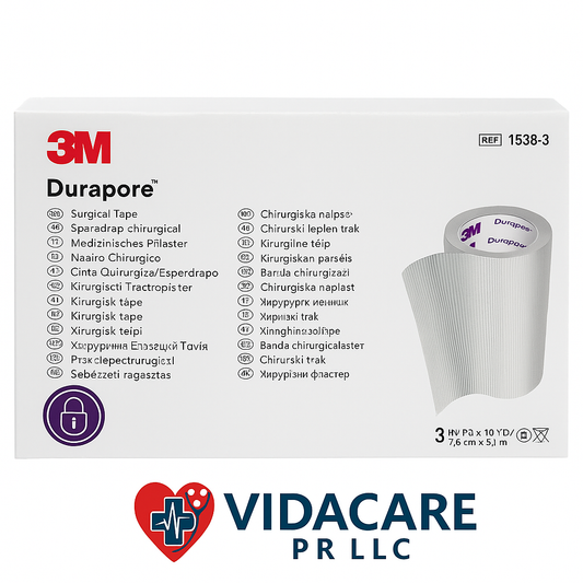 🏷️ 3M Durapore™ Cinta Quirúrgica – 7.6 cm x 9.1 m (3” x 10 yds)