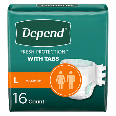 Depend Fresh Protection con Ajuste de Tiras (L, 16 unidades)