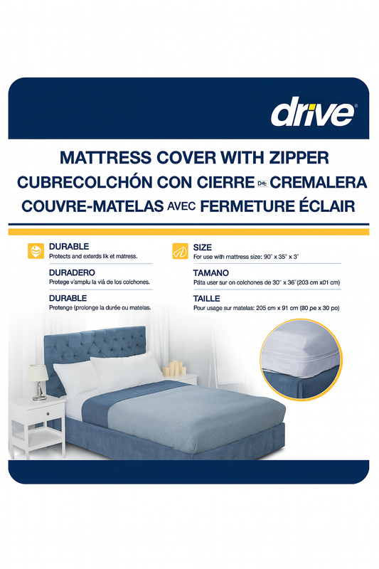 Cubrecolchón con Cierre de Cremallera – Drive Medical