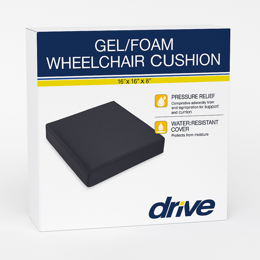Cojín Ortopédico Drive Gel/Foam 16x16x3 – Antiescaras y Ergonómico