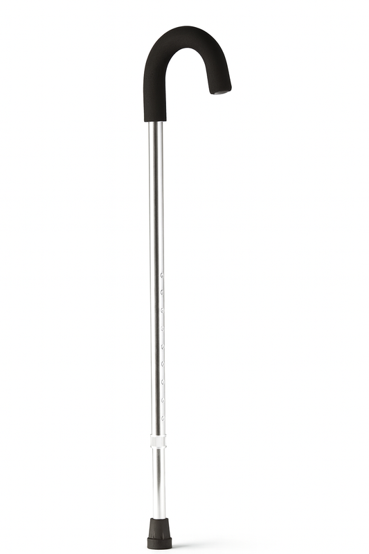 Bastón de Aluminio Ajustable con Mango Ergonómico de Espuma