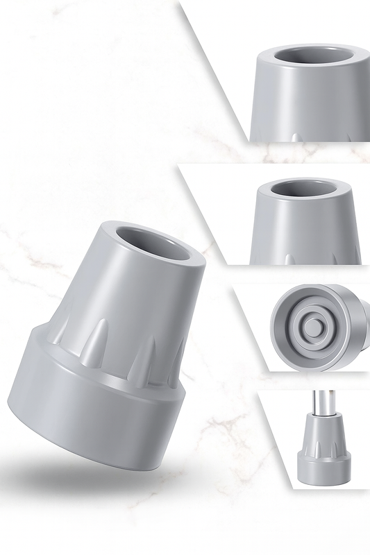 Puntas de Goma Antideslizantes para Bastones y Muletas – Pack de 2