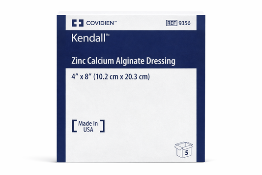 Kendall Apósito de Alginato de Zinc y Calcio 4” x 8” – Caja de 5 Unidades