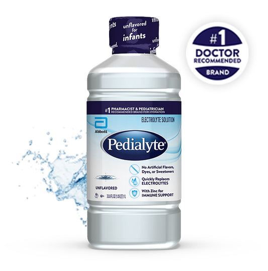 Pedialyte Unflavored – 32 oz (946 mL) Hidratación Oral